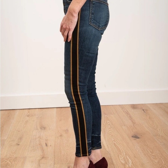 Veronica Beard Debbie Skinny Tux Stripe Jean Size 30 - Picture 3 of 17